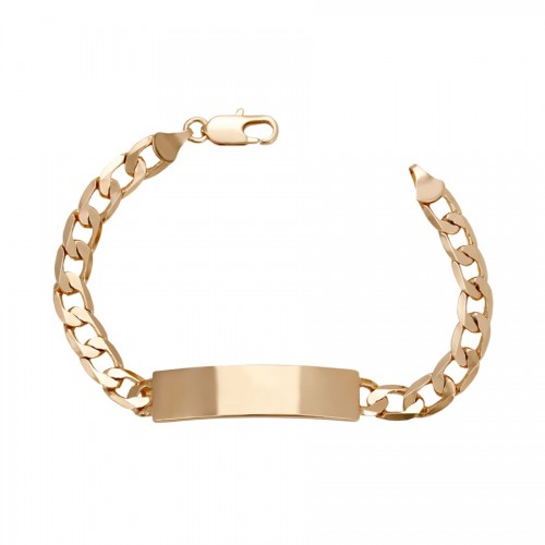 Apzeltīta rokassprādze, 18K zelta pārklājums, garums 21-23 cm